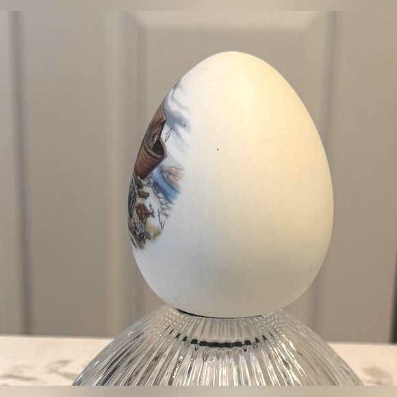 Vintage Noah's Ark w/Animals & Rainbow Ceramic Egg - Picture 8 of 9